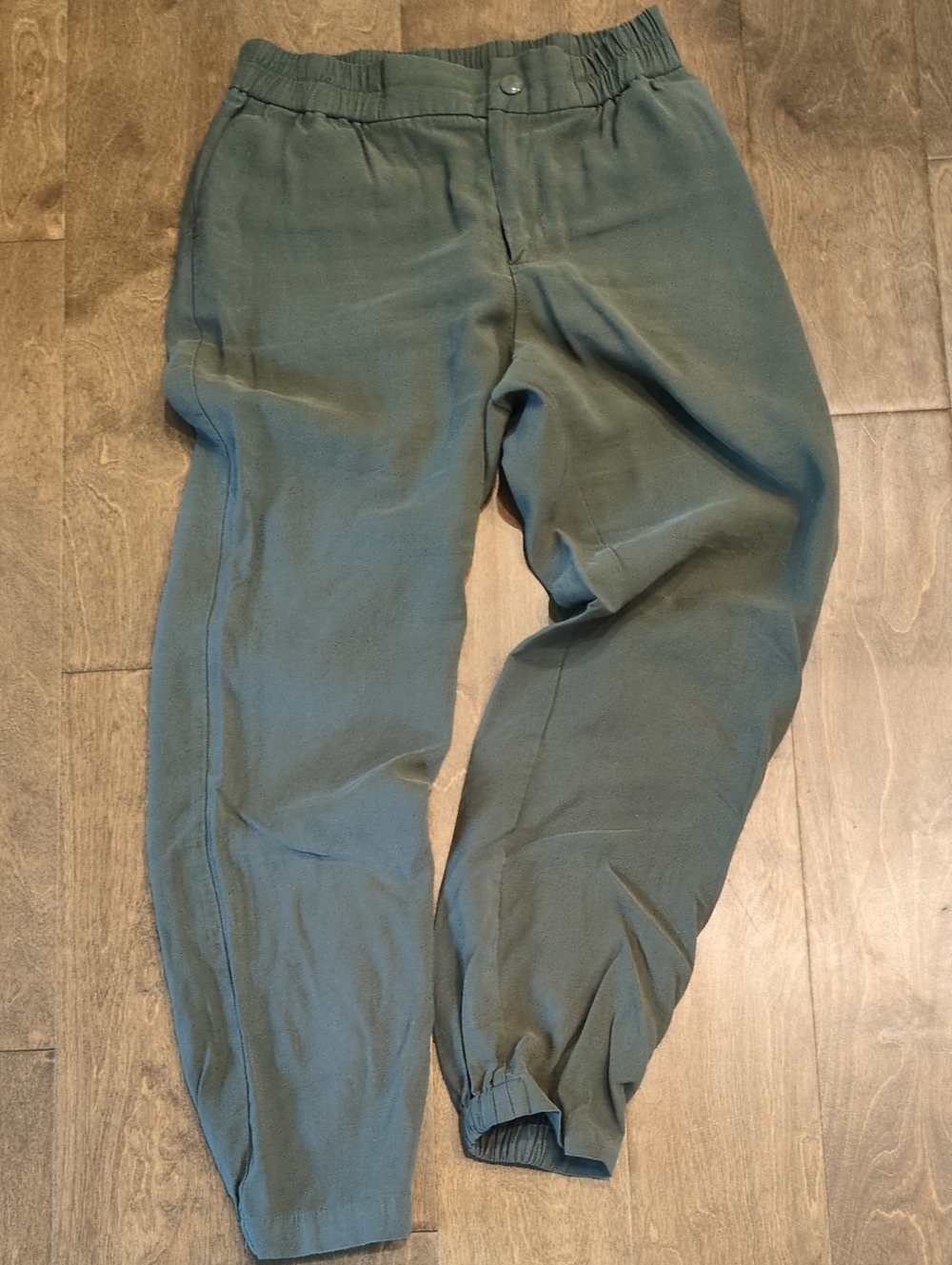a new day Women's Olive Utility Waistband Pants, Size Small